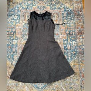 Work/Party Dress with Leather Accent